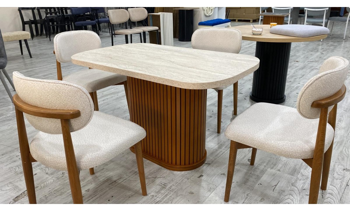 411 Royal Mutfak Masa Takımı Traventer/Ceviz