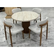 410 Royal Yuvarlak Masa - Traverter-Ceviz