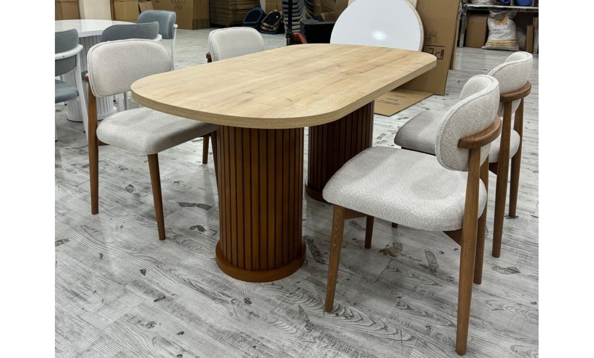 412 Royal Salon Masa Takımı Traventer/Ceviz