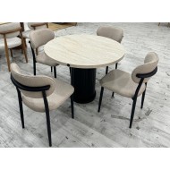 410 Royal Yuvarlak Masa - Traverter-Siyah