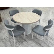 410 Royal Yuvarlak Masa - Traverter-Beyaz