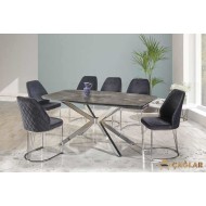 401 Doruk Salon Masa Takımı - Parlak Siyah