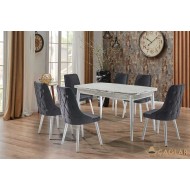 402 Zirve Salon Masa Takımı- Parlak Beyaz