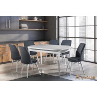 201 Torna Salon Masa Takımı - Düz Beyaz