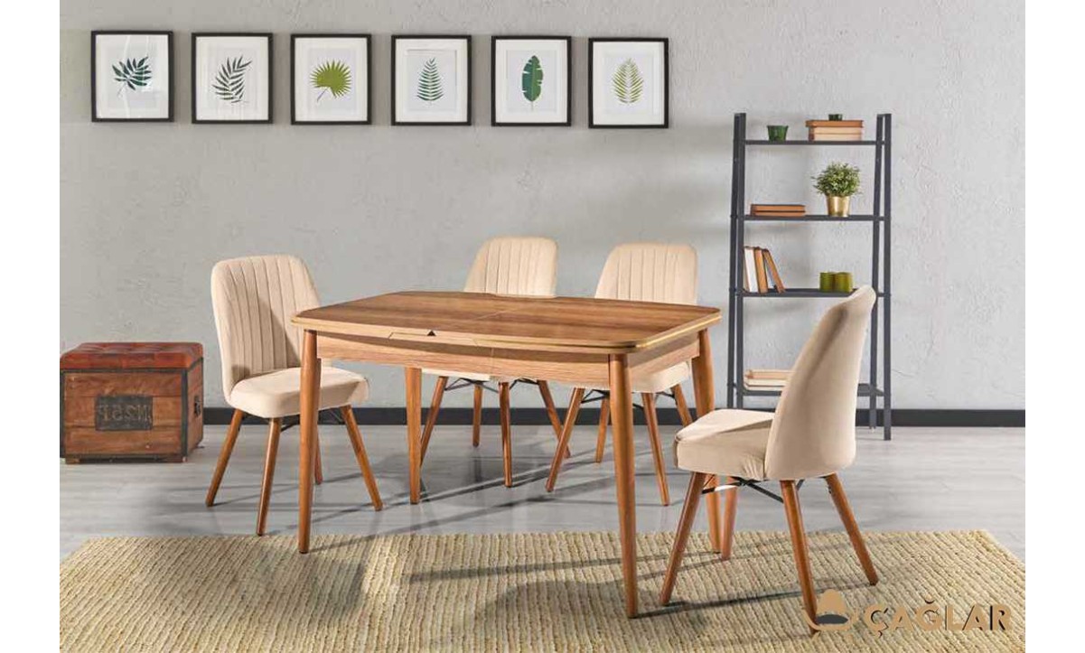 403 Zirve Mutfak Masa Takımı - Parlak Ceviz